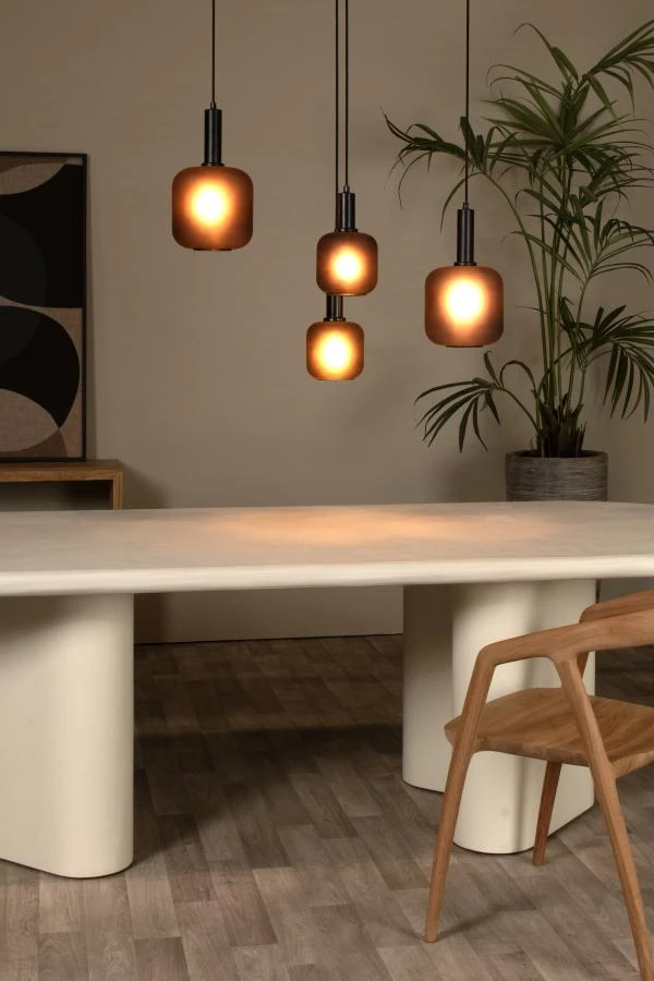Lucide ELOISE - Pendant light - 4xE27 - Black - atmosphere 1